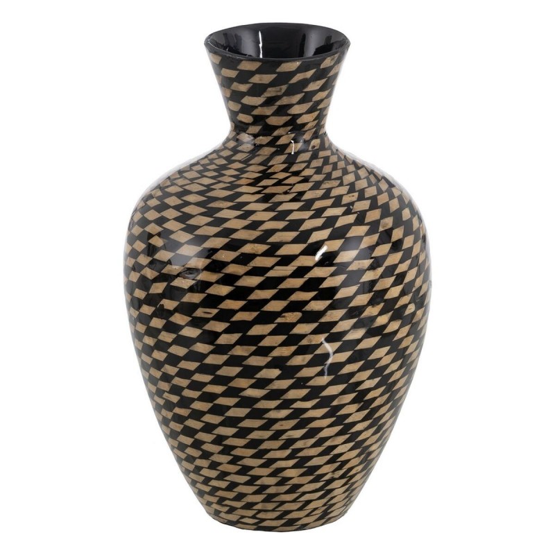 Vaso Nero Beige Bambù 28 x 28 x 46 cm