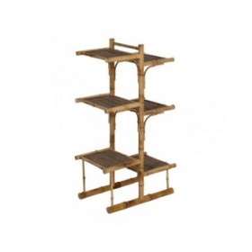 Scaffale Beige Bambù 57 x 32 x 100 cm