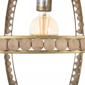Lampadario Naturale Metallo legno di rovere 220-240 V 54 x 54 x 54 cm