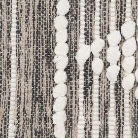 Tappeto Bianco Grigio 60 % Cotone 40 % Poliestere 120 x 180 cm