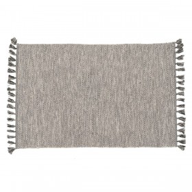 Tappeto Grigio 70 % cotone 30 % Poliestere 120 x 180 cm