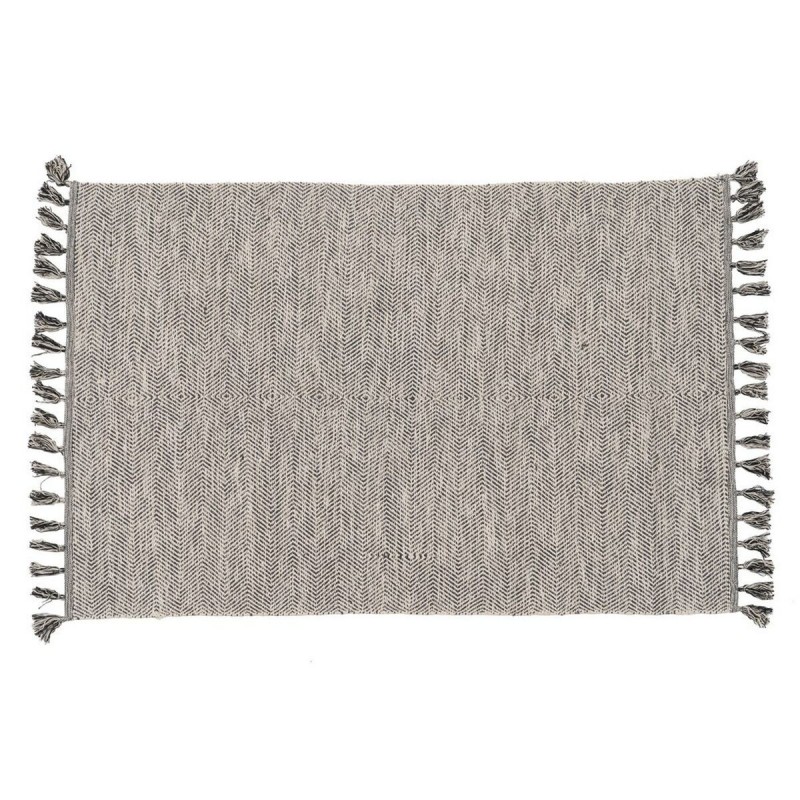 Tappeto Grigio 70 % cotone 30 % Poliestere 120 x 180 cm