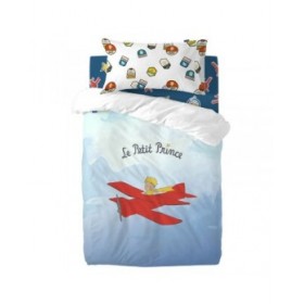Set di copripiumino HappyFriday Le Petit Prince Son Avion Multicolore Culla Neonato 2 Pezzi