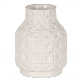 Vaso Bianco Ceramica 22 x 22 x 28 cm