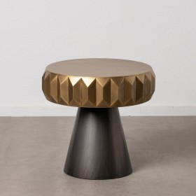 Tavolino Aggiuntivo Nero Dorato Ferro 63 x 63 x 62 cm