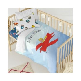 Set di copripiumino HappyFriday Le Petit Prince Son Avion Multicolore Culla Neonato 2 Pezzi