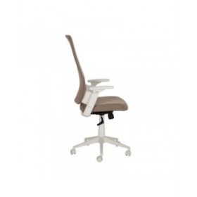 Sedia da Ufficio Bianco Taupé 67,5 x 62 x 114,5 cm