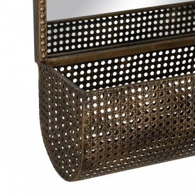 Specchio da parete Dorato Cristallo Ferro 47 x 17,5 x 53 cm