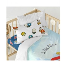 Set di copripiumino HappyFriday Le Petit Prince Son Avion Multicolore Culla Neonato 2 Pezzi