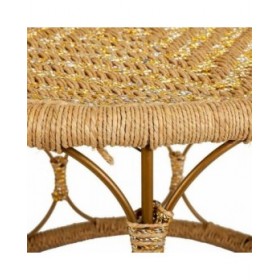 Tavolino da Caffè Alexandra House Living Marrone Corda Ferro 60 x 40 x 60 cm
