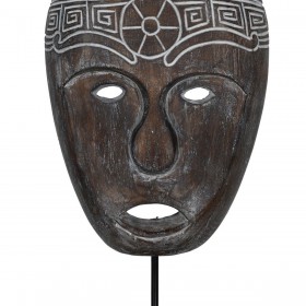 Statua Decorativa Marrone Maschera 24 x 12 x 46 cm