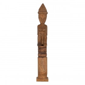 Statua Decorativa Naturale Africano 14 x 14 x 88,5 cm