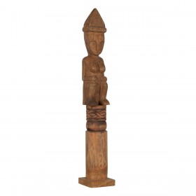 Statua Decorativa Naturale Africano 14 x 14 x 88,5 cm