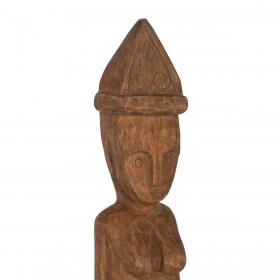 Statua Decorativa Naturale Africano 14 x 14 x 88,5 cm