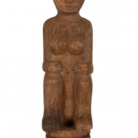 Statua Decorativa Naturale Africano 14 x 14 x 88,5 cm