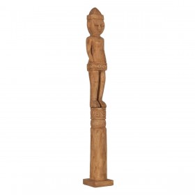 Statua Decorativa Naturale Africano 14 x 14 x 113 cm
