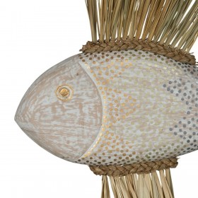 Statua Decorativa Bianco Marrone Naturale Pesce 57 x 12 x 60 cm
