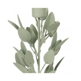 Portacandele Verde Chiaro Ferro 8 x 8 x 26 cm