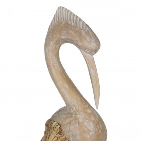 Statua Decorativa Bianco Naturale Airone 20 x 10 x 62 cm