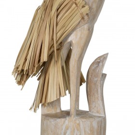 Statua Decorativa Bianco Naturale Airone 20 x 10 x 62 cm