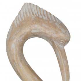Statua Decorativa Bianco Naturale Airone 20 x 10 x 62 cm