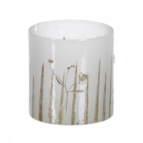 Portacandele Grigio Dorato Cristallo Ø 15 cm 15 x 15 x 15 cm