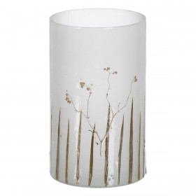 Portacandele Grigio Dorato Cristallo Ø 15 cm 15 x 15 x 25 cm