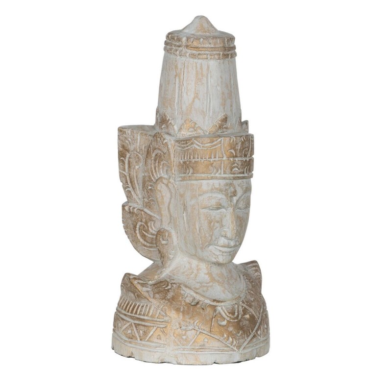 Statua Decorativa Bianco Naturale Indiano 20 x 20 x 40 cm