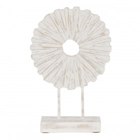 Scultura Bianco Beige Legno di mango 25,5 x 9,5 x 37 cm