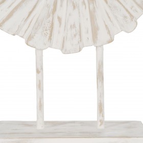Scultura Bianco Beige Legno di mango 25,5 x 9,5 x 37 cm