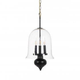 Lampadario Nero Cristallo Ferro 220-240 V 33 x 33 x 54 cm