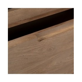 Armadio BURNIE Nero Naturale Cristallo Legno di mango 107 x 40,5 x 142 cm
