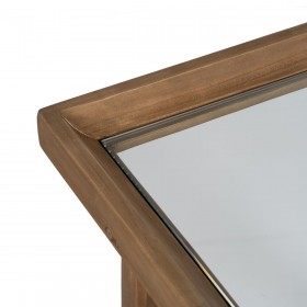 Console Naturale Vetro Temperato Legno di abete 120 x 33 x 75 cm