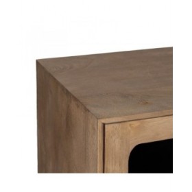 Credenza BURNIE Nero Naturale Cristallo Legno di mango 162 x 41 x 83 cm