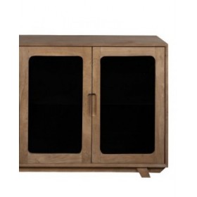Credenza BURNIE Nero Naturale Cristallo Legno di mango 162 x 41 x 83 cm