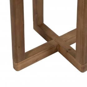 Tavolo aggiuntivo Naturale Vetro Temperato Legno di abete 50 x 38 x 60 cm