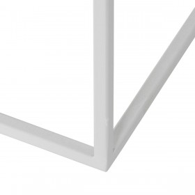 Console Bianco Naturale Cristallo Ferro Legno MDF 120 x 30 x 75 cm
