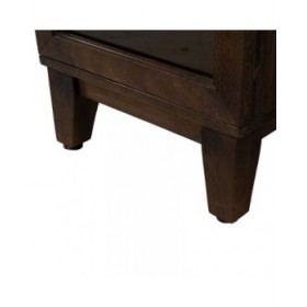 Stand Espositore Marrone Cristallo Legno di mango 40 x 40 x 180 cm