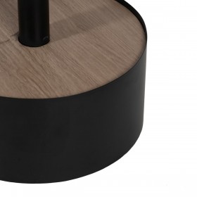 Tavolino da Caffè Nero Naturale Ferro Legno MDF 65 x 65 x 37,5 cm