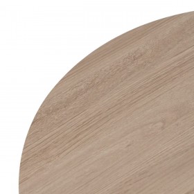 Tavolino da Caffè Nero Naturale Ferro Legno MDF 65 x 65 x 37,5 cm