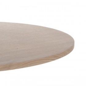 Tavolino da Caffè Nero Naturale Ferro Legno MDF 65 x 65 x 37,5 cm