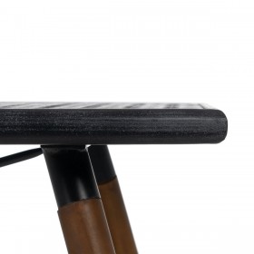 Tavolino da Caffè OSLO Nero Naturale Ferro Legno MDF 109,5 x 60 x 40,5 cm