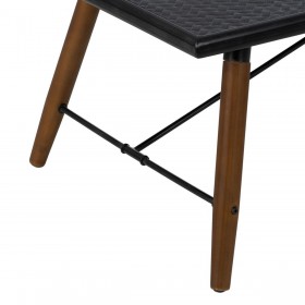 Tavolino da Caffè OSLO Nero Naturale Ferro Legno MDF 109,5 x 60 x 40,5 cm