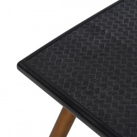 Tavolino da Caffè OSLO Nero Naturale Ferro Legno MDF 109,5 x 60 x 40,5 cm