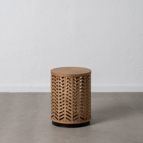 Tavolino Aggiuntivo Naturale Ferro Legno di abete Legno MDF 39 x 39 x 51,5 cm