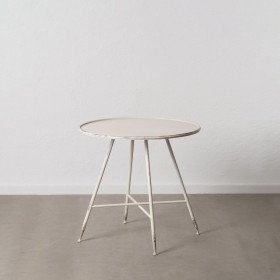 Tavolino Aggiuntivo Crema Ferro 80 x 80 x 75 cm