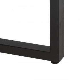 Tavolino da Caffè Nero Naturale Ferro Legno di abete 120 x 60 x 43,5 cm