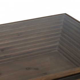 Tavolino da Caffè Nero Naturale Ferro Legno di abete 120 x 60 x 43,5 cm