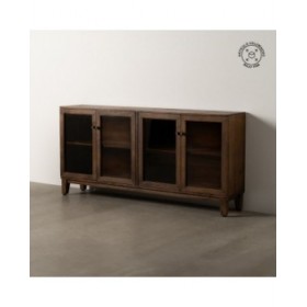 Credenza Marrone Cristallo Legno di mango 180 x 35 x 87 cm