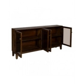 Credenza Marrone Cristallo Legno di mango 180 x 35 x 87 cm